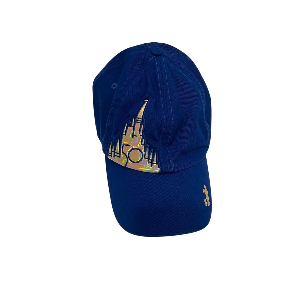 Walt Disney World 50th Anniversary Baseball Cap Hat Adults Blue Castle